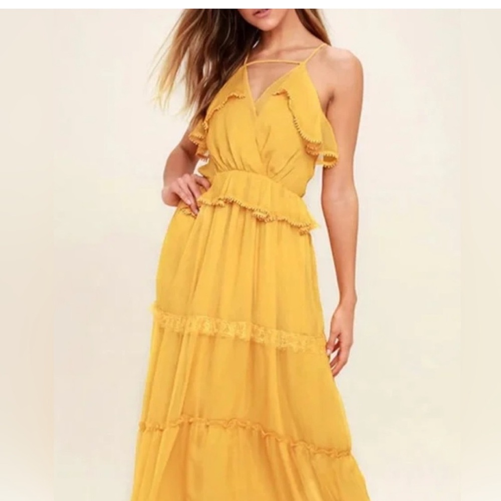 Adelyn Rae Mustard Dress
